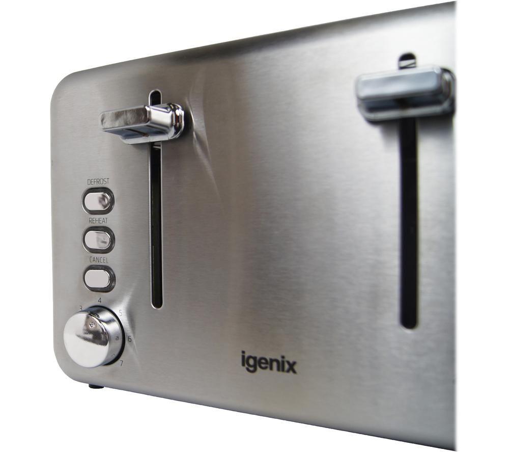 IGENIX IG3204 4-Slice Toaster - Stainless Steel image number 2 of 7