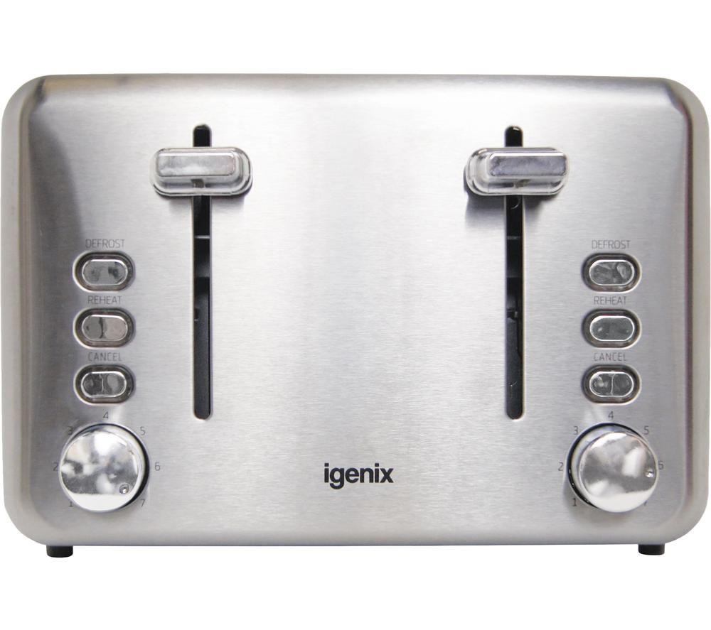 IGENIX IG3204 4-Slice Toaster - Stainless Steel image number 3 of 7