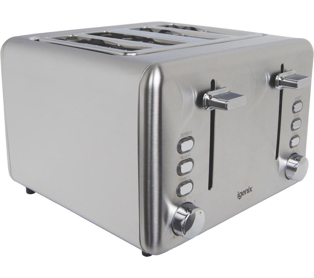 IGENIX IG3204 4-Slice Toaster - Stainless Steel image number 4 of 7
