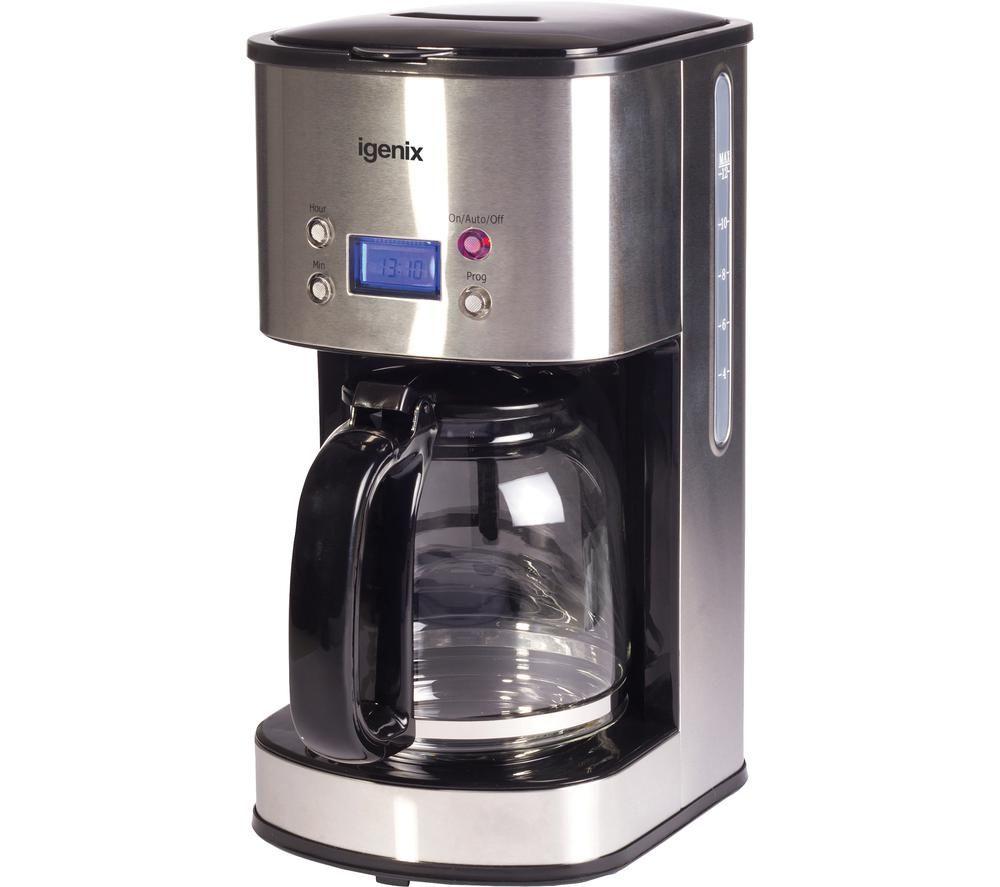 IGENIX IG8250 Filter Coffee Machine - Brushed Steel image number 2 of 3