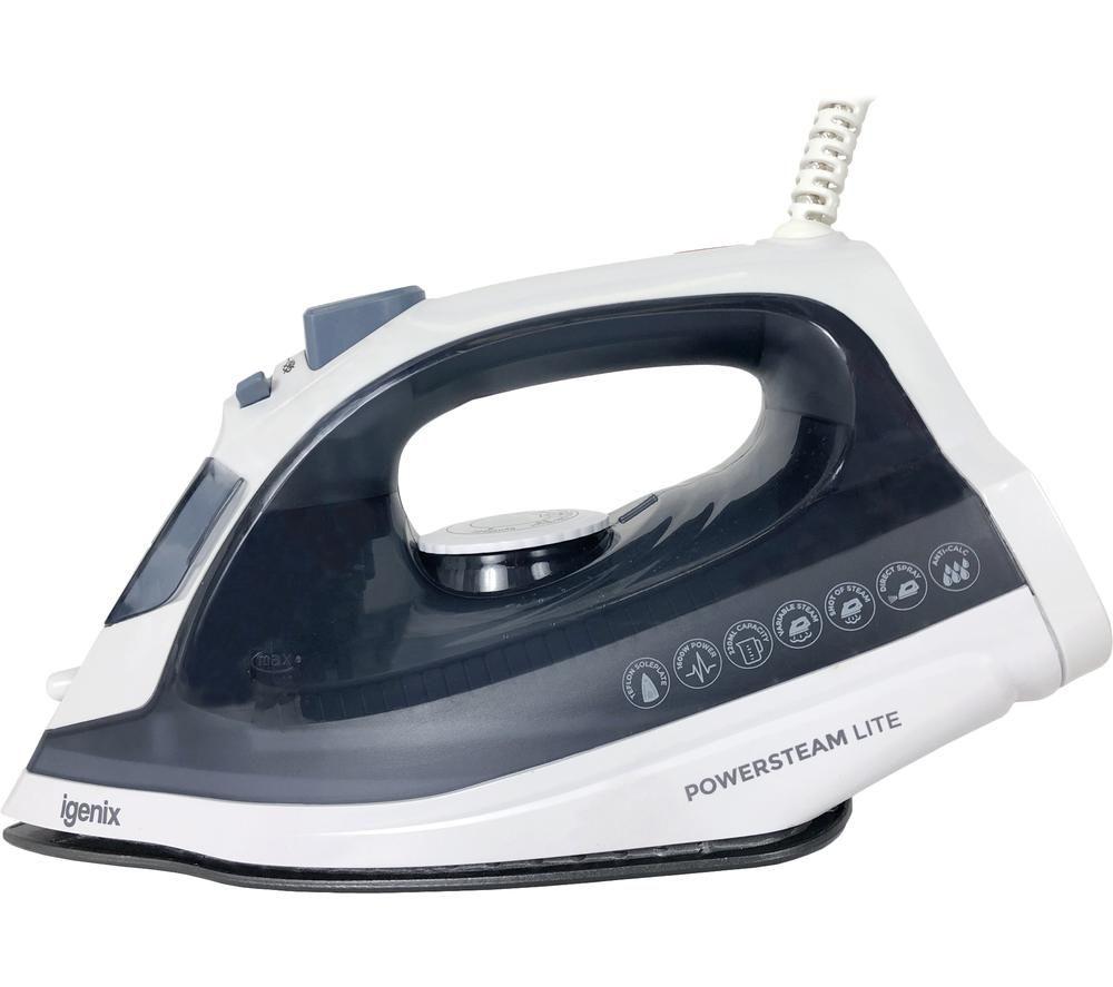IGENIX PowerSteam Lite IG3116 Steam Iron - White & Blue image number 2 of 8