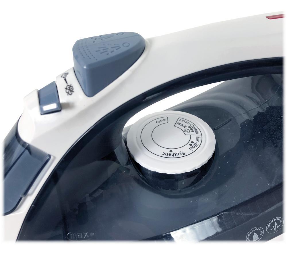 IGENIX PowerSteam Lite IG3116 Steam Iron - White & Blue image number 7 of 8