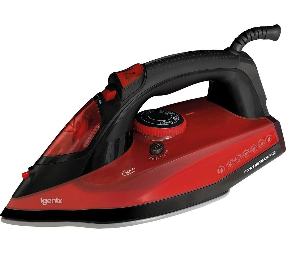 B&Q -  Ig3126 Powersteam Vertical Steam Iron380Ml Tank Capacity2600WRed/black - Image 6