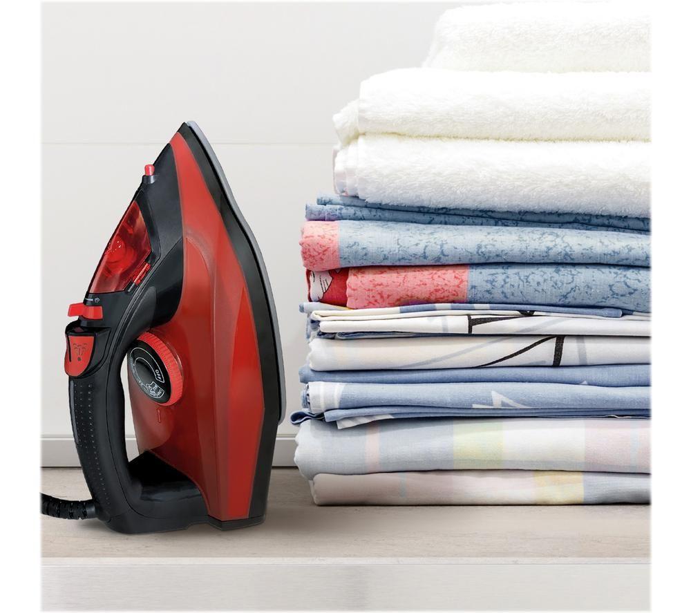 IGENIX PowerSteam Pro IG3126 Steam Iron - Red & Black image number 2 of 8