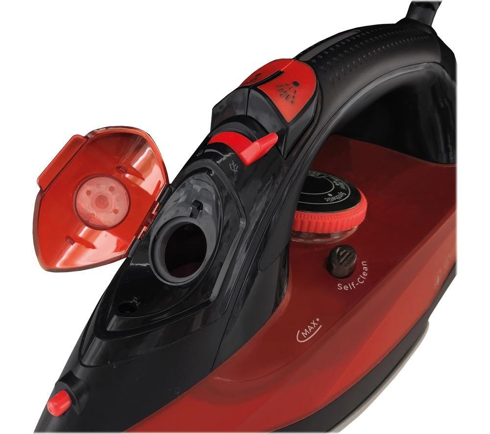 IGENIX PowerSteam Pro IG3126 Steam Iron - Red & Black image number 6 of 8