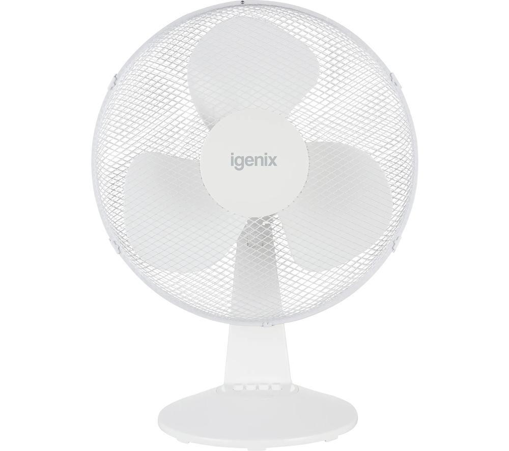 Igenix Df1210 Portable 12" Desk Fan - White, White