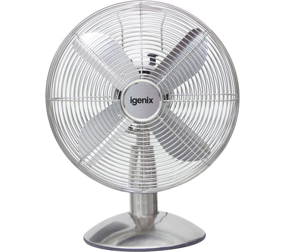 IGENIX DF1250 Portable 12" Desk Fan - Silver