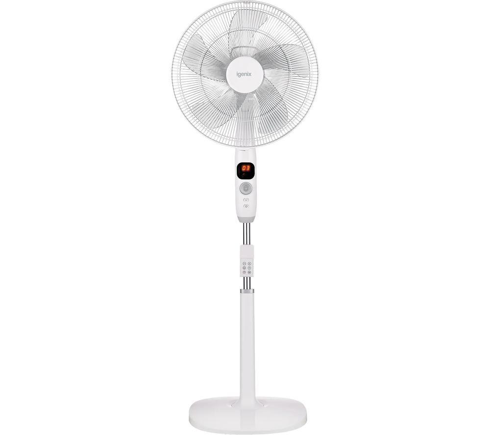 IGENIX DF1670 16 Pedestal Fan - White, White