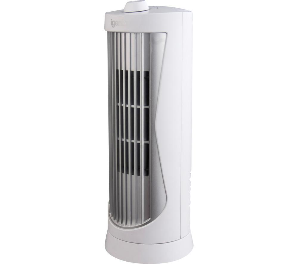 IGENIX DF0020WH Portable Tower Fan - White & Silver image number 5 of 5