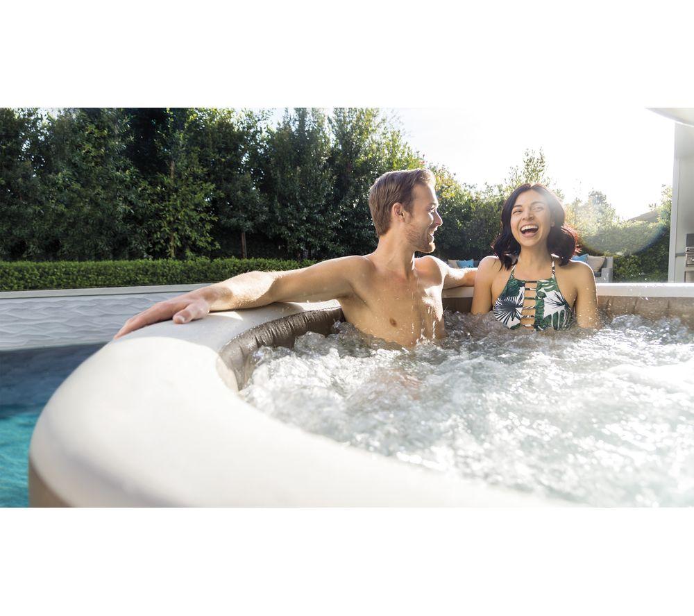 INTEX Pure Spa Bubble Massage Inflatable Hot Tub - 4 people, Khaki image number 2 of 5