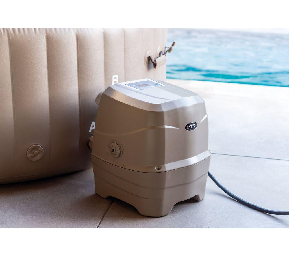 INTEX Pure Spa Bubble Massage Inflatable Hot Tub - 4 people, Khaki image number 4 of 5