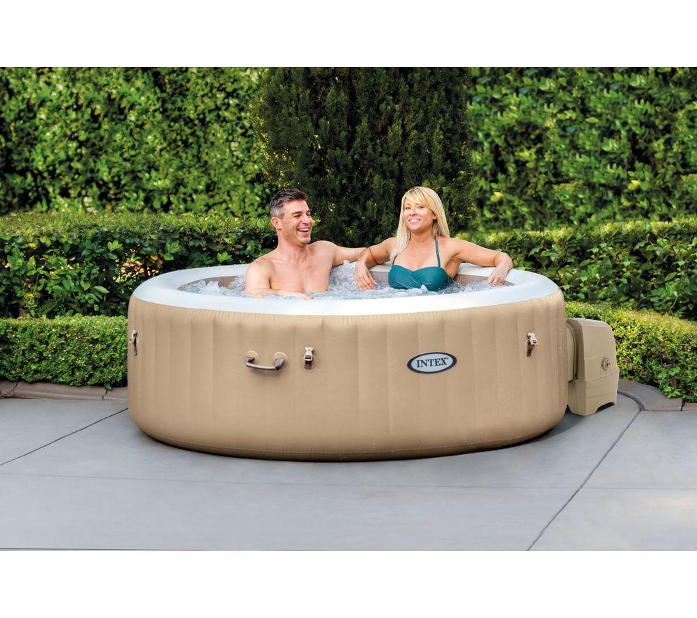 INTEX Pure Spa Bubble Massage Inflatable Hot Tub - 4 people, Khaki image number 5 of 5