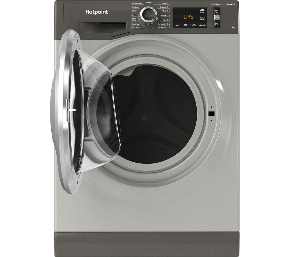HOTPOINT NM11 965 GC A UK N 9 kg 1600 Spin Washing Machine – Graphite, Silver/Grey