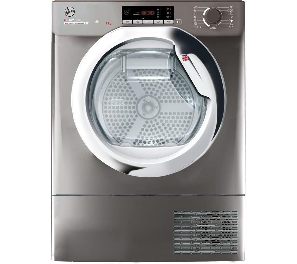 HOOVER BATD H7A1TCER-80 Integrated WiFi-enabled 7 kg Heat Pump Tumble Dryer