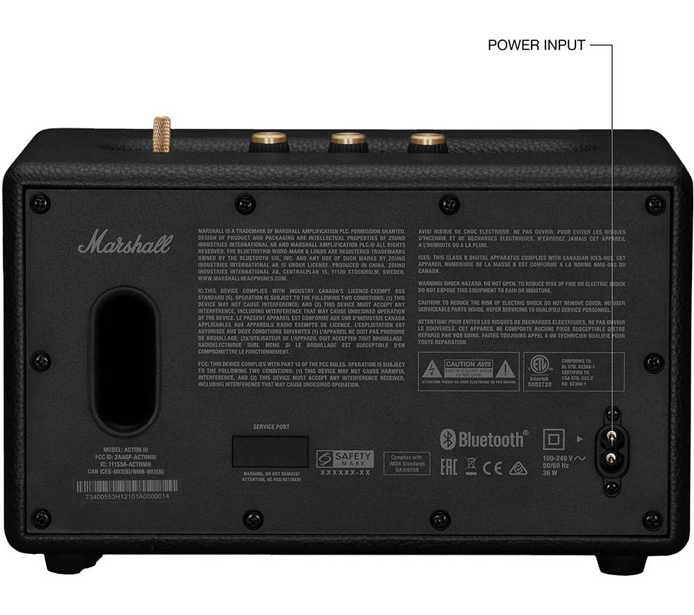 Buy MARSHALL Acton III Bluetooth Speaker - Black | Currys