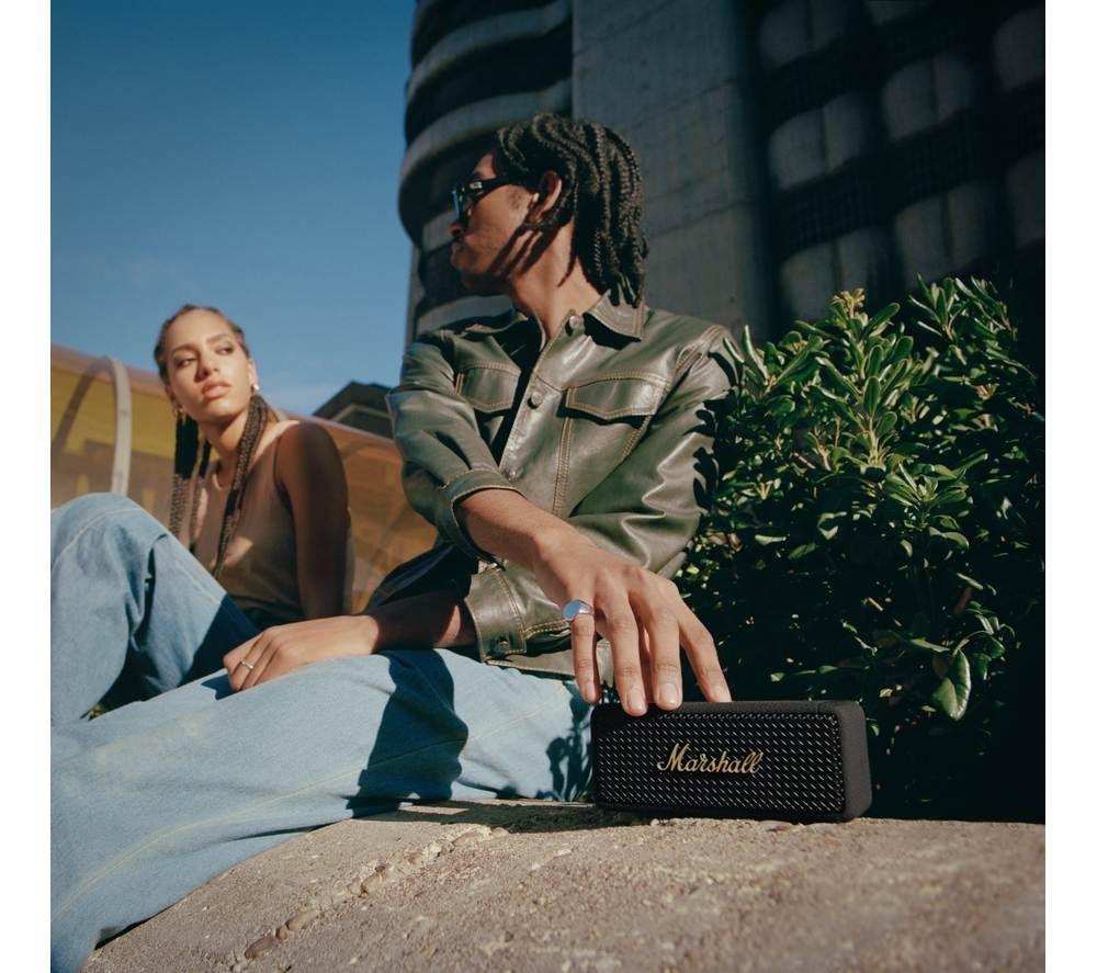 Best Buy: Marshall Emberton Portable Bluetooth Speaker Black/Brass 1005696