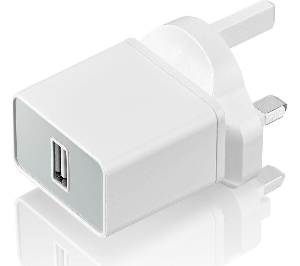 GOJI 12 W Universal USB Plug Charger - White, White