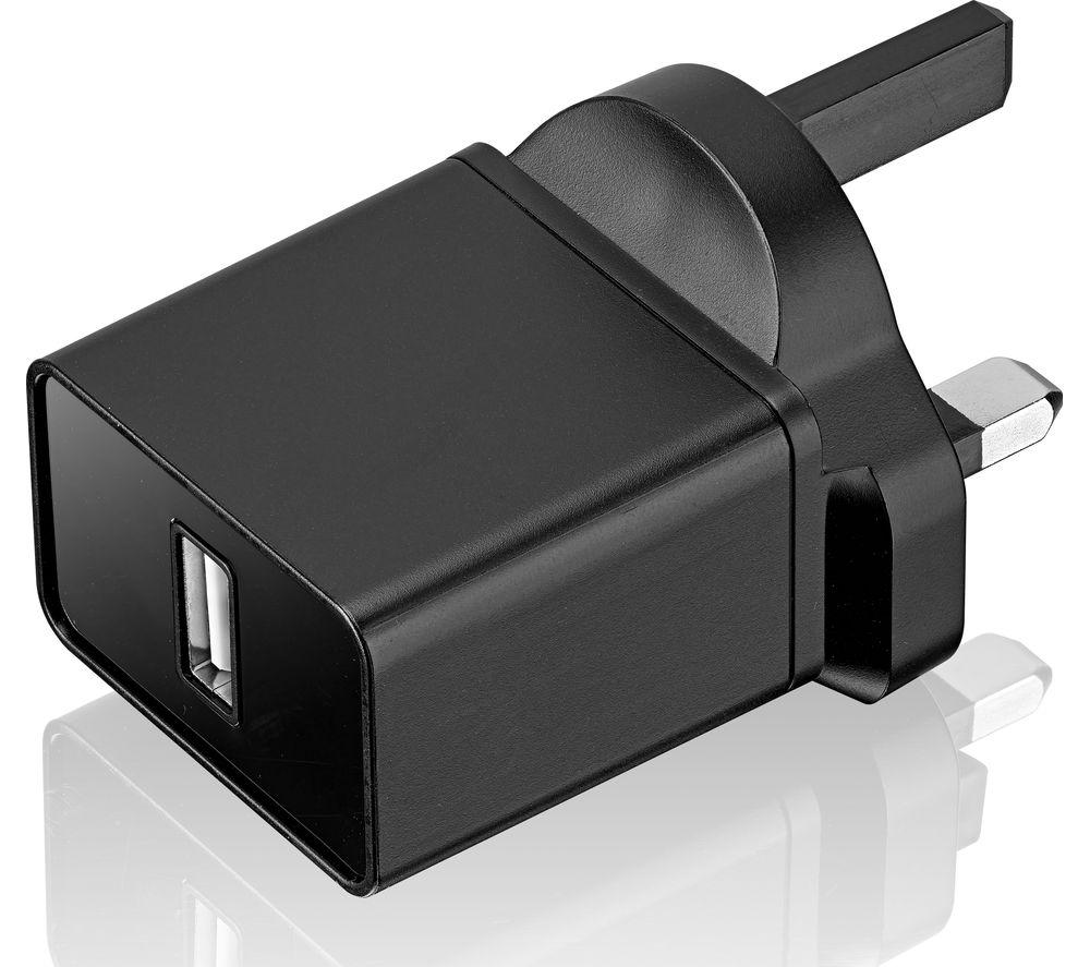 GOJI 12 W Universal USB Plug Charger - Black, Black