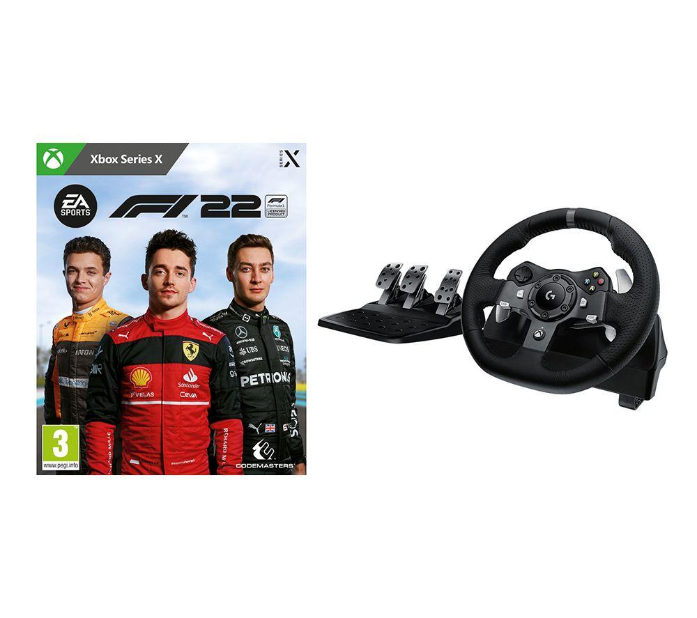 Logitech Driving Force G920 Racing Wheel, Pedals & Xbox Series X F1 22 Bundle