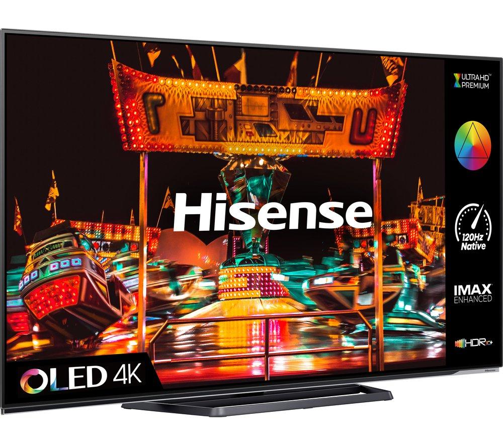 HISENSE 55A85HTUK 55" Smart 4K Ultra HD HDR OLED TV with Google Assistant & Amazon Alexa