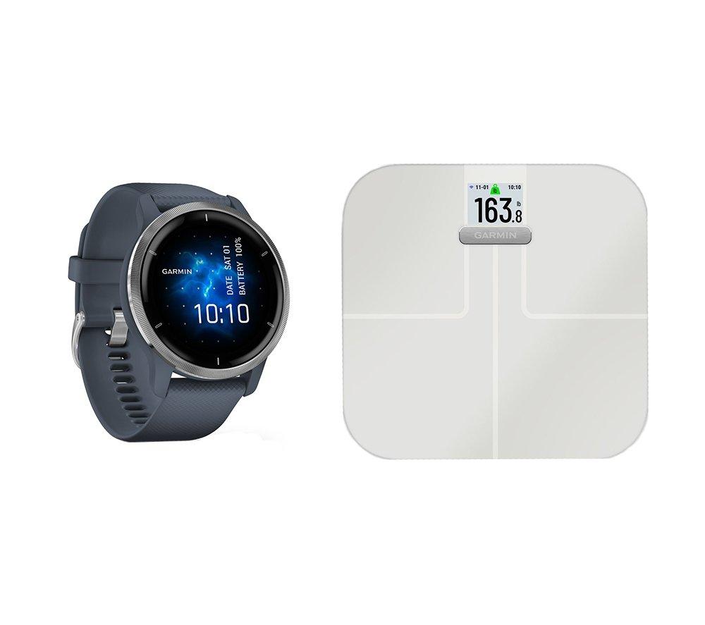 Garmin Venu 2 Smartwatch Silver & Index S2 Smart Scale Bundle review