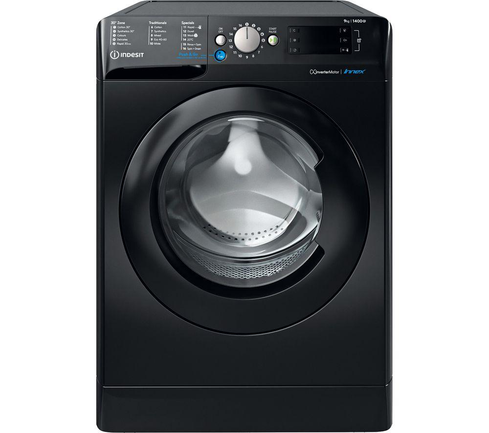 INDESIT BWE 91496X K UK N 9 kg 1400 Spin Washing Machine - Black, Black