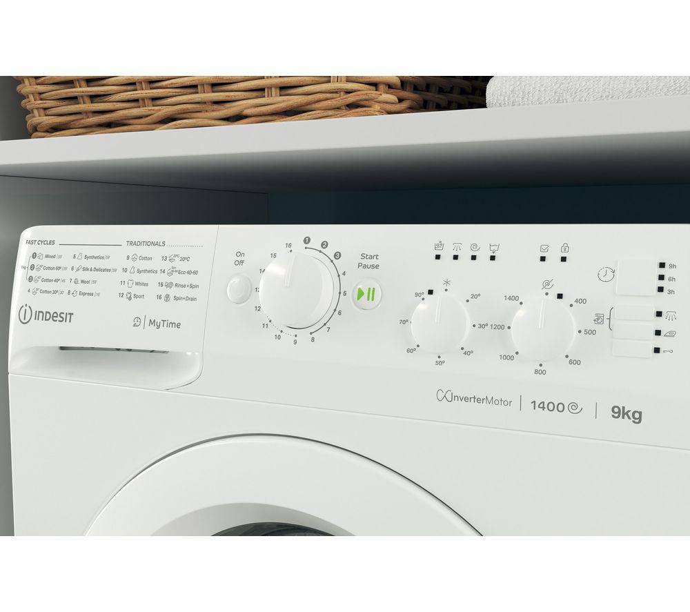 INDESIT MTWC 91495 W UK N 9 kg 1400 Spin Washing Machine - White image number 5 of 10