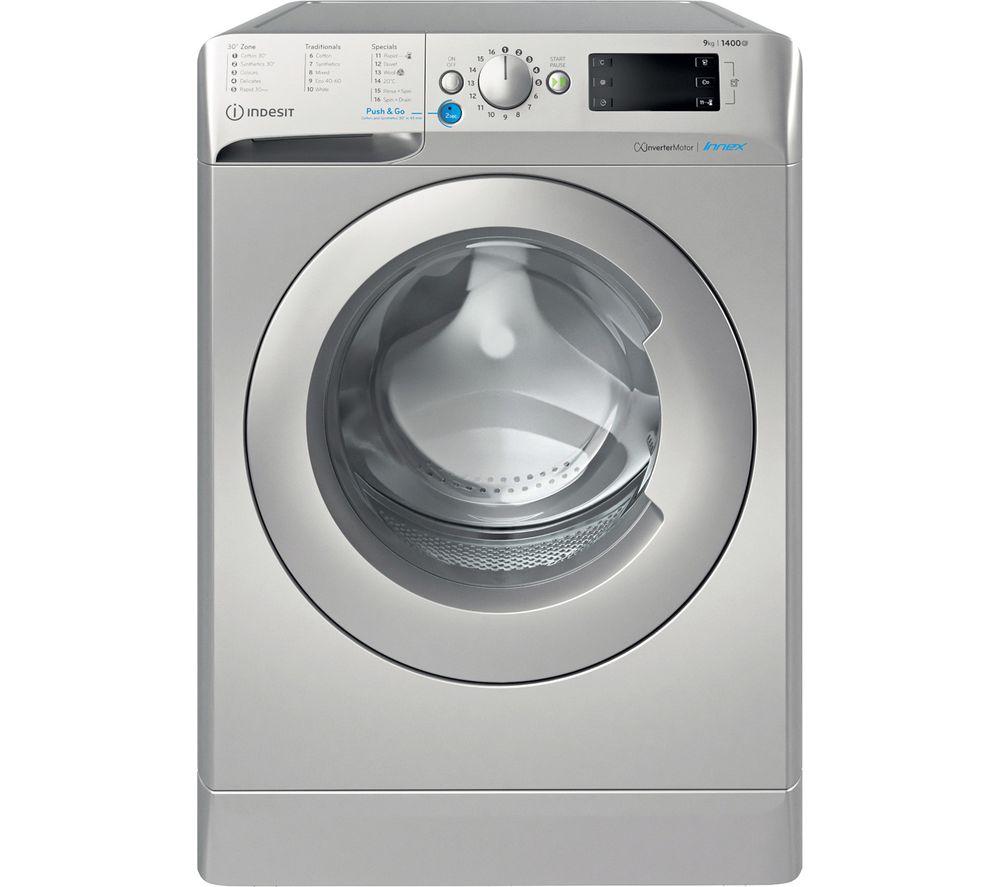 INDESIT BWE 91496X S UK N 9 kg 1400 Spin Washing Machine – Silver, Silver/Grey