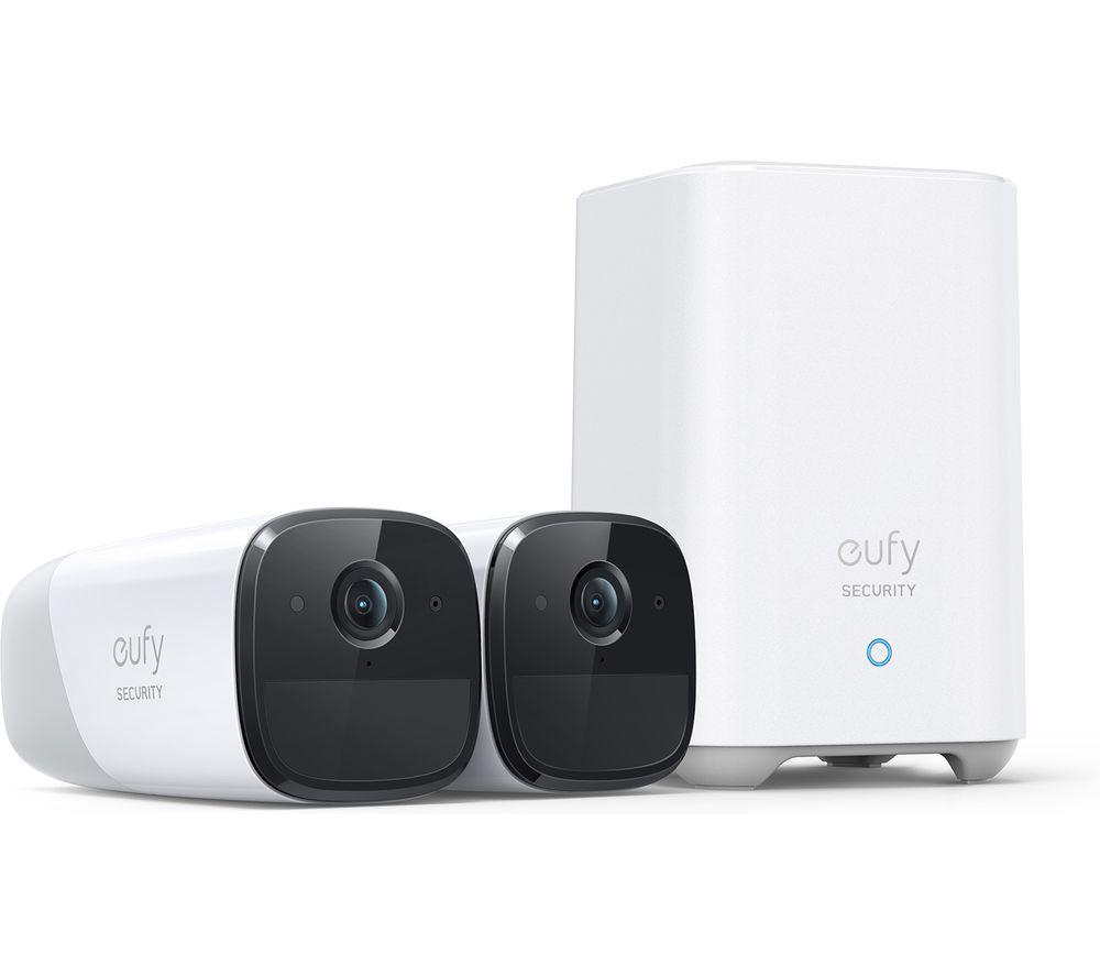 Image of EUFY Cam 2 Pro 2K WiFi Security Camera System - 2 Cameras, White