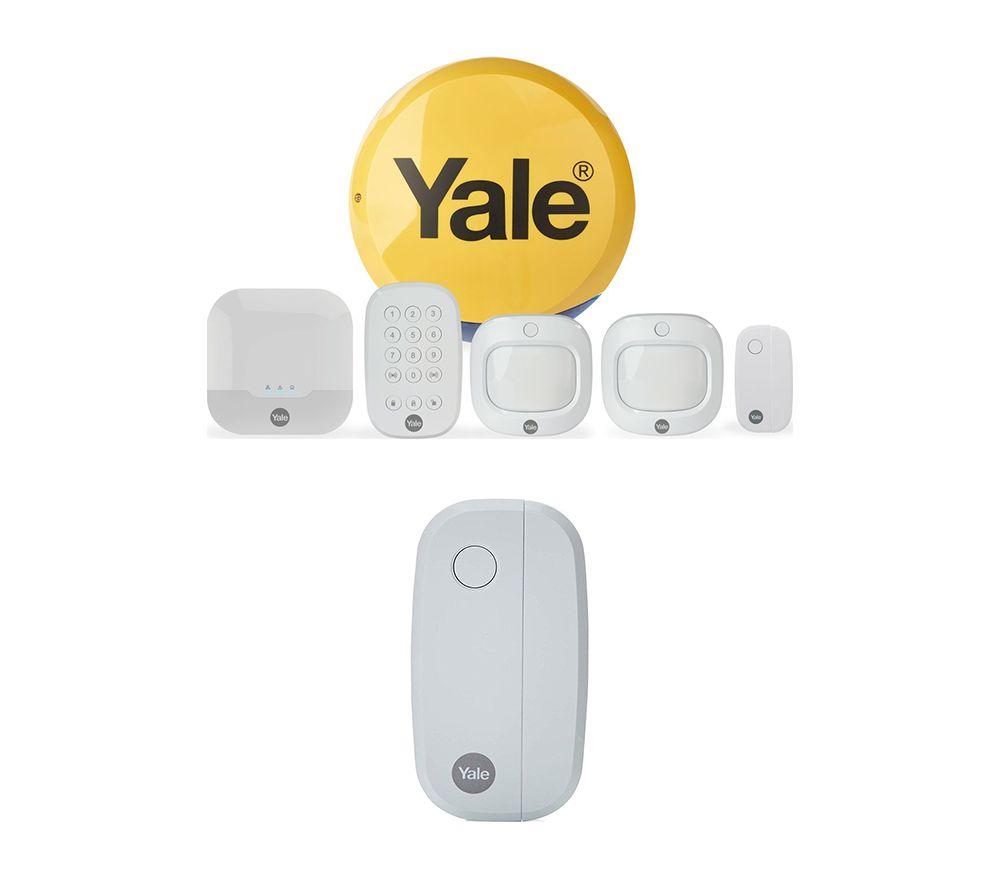 Yale Sync IA-320 Smart Alarm Kit & Door and Window Sensor Bundle, White