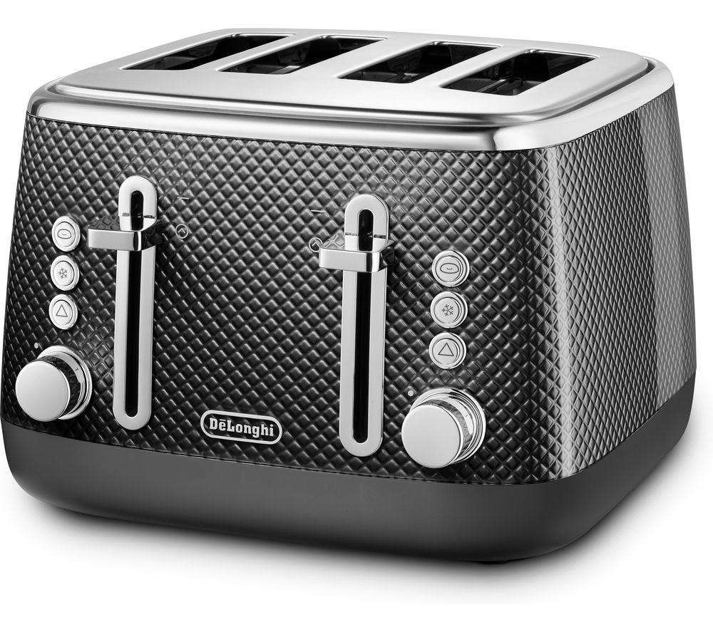 Buy DELONGHI Luminosa CTL4003BK 4-Slice Toaster - Black | Currys