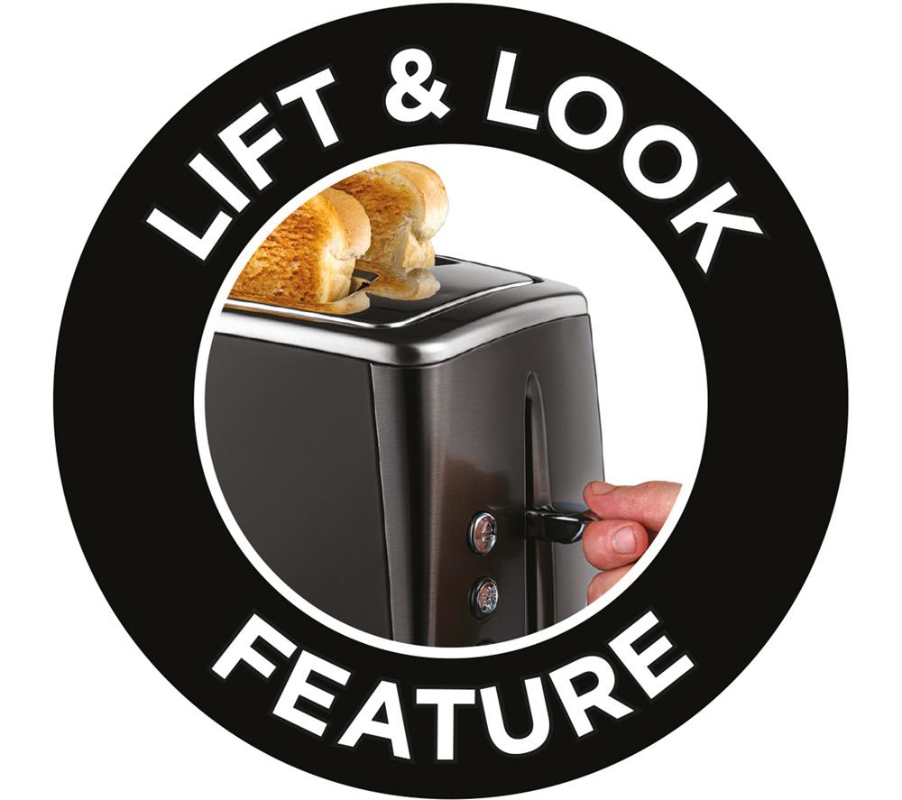RUSSELL HOBBS 26150 2-Slice Toaster - Black image number 7 of 8