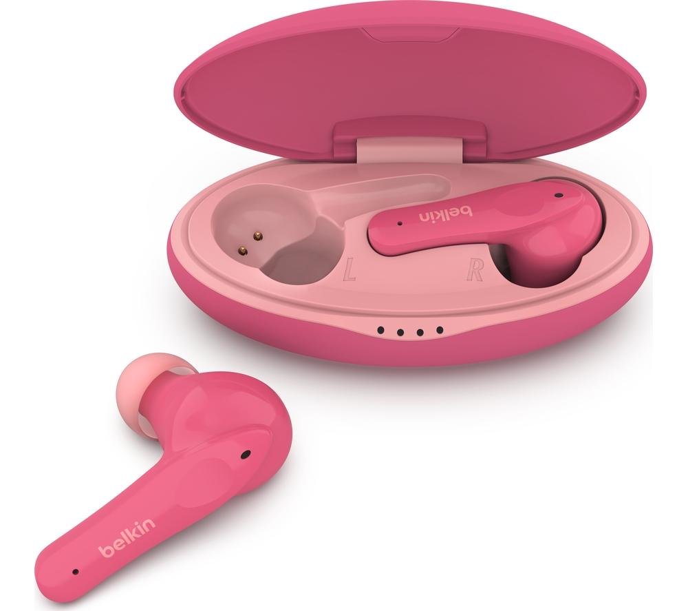 BELKIN SoundForm Nano Wireless Bluetooth Kids Earbuds Pink