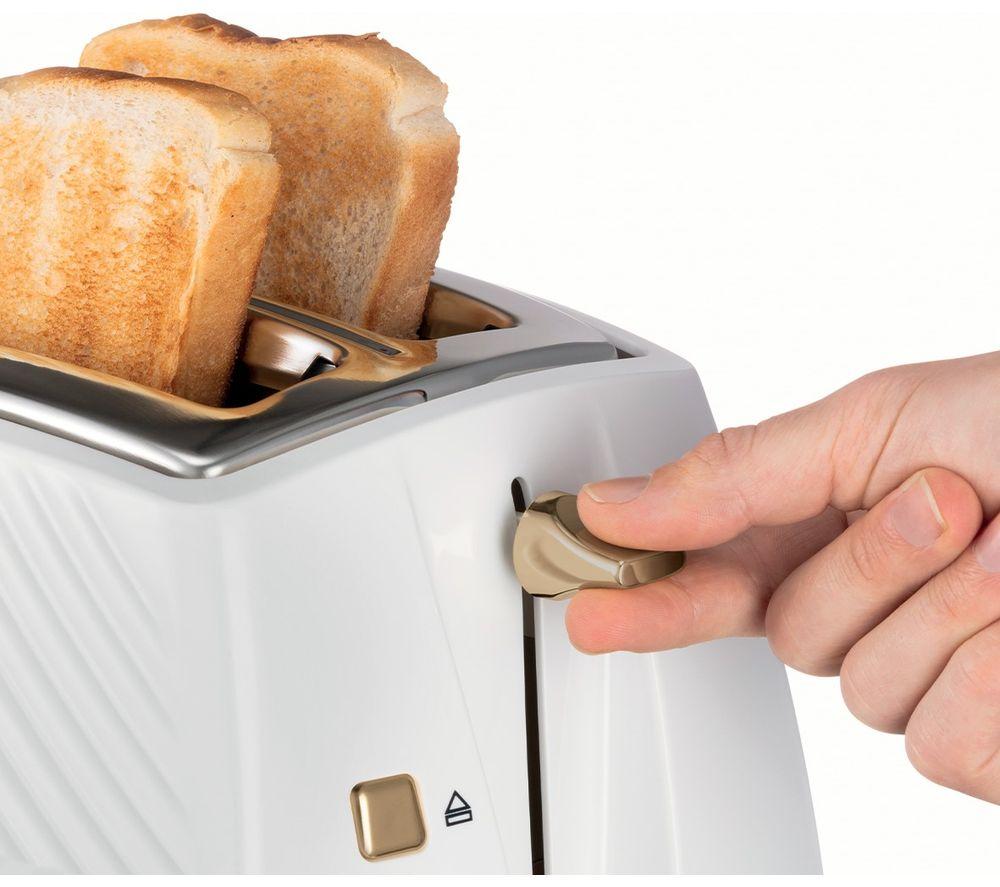 RUSSELL HOBBS Groove 26391 2-Slice Toaster - White image number 2 of 4