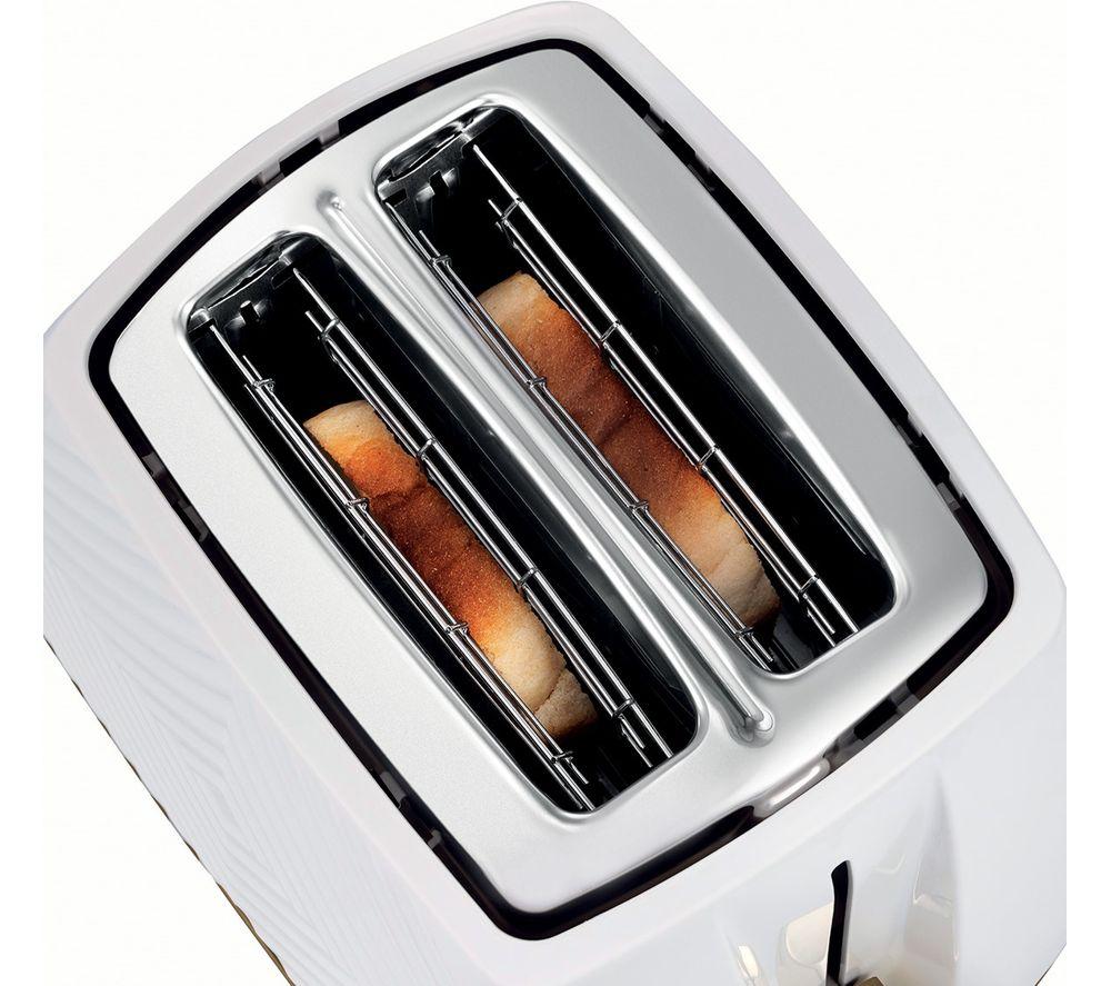 RUSSELL HOBBS Groove 26391 2-Slice Toaster - White image number 3 of 4