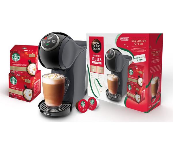Buy DOLCE GUSTO by De’Longhi Genio S Plus Starbucks Toffee Nut Bundle Coffee Machine - Grey | Currys