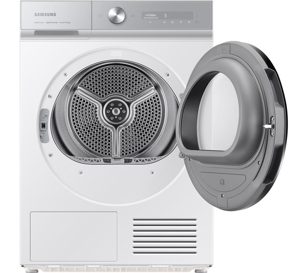 SAMSUNG Series Bespoke Series 8 AI Energy DV90BB9445GH/S1 WiFi-enabled 9 kg Heat Pump Tumble Dryer - White image number 2 of 12