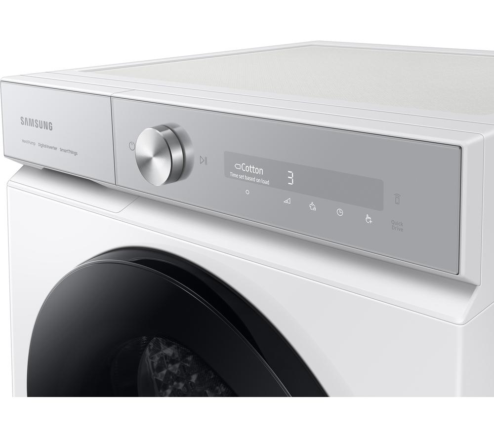 SAMSUNG Series Bespoke Series 8 AI Energy DV90BB9445GH/S1 WiFi-enabled 9 kg Heat Pump Tumble Dryer - White image number 11 of 12