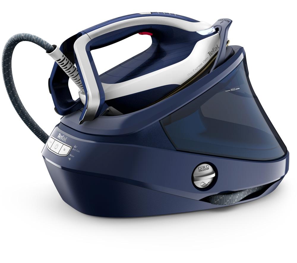 Image of TEFAL Pro Express Vision GV9812 High Pressure Steam Generator Iron - Blue & White