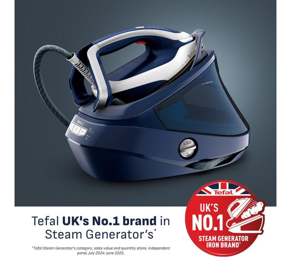 TEFAL Pro Express Vision GV9812 High Pressure Steam Generator Iron - Blue & White image number 2 of 9