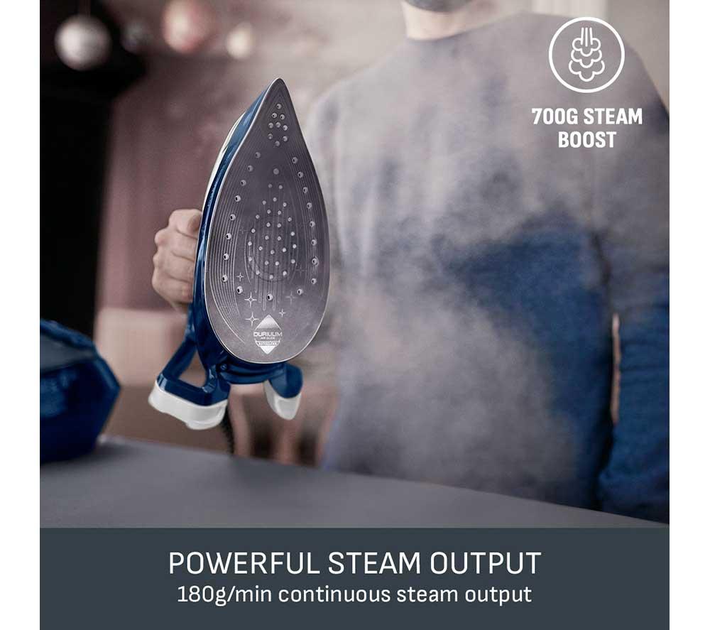 TEFAL Pro Express Vision GV9812 High Pressure Steam Generator Iron - Blue & White image number 3 of 9