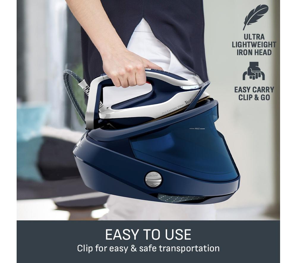 TEFAL Pro Express Vision GV9812 High Pressure Steam Generator Iron - Blue & White image number 6 of 9