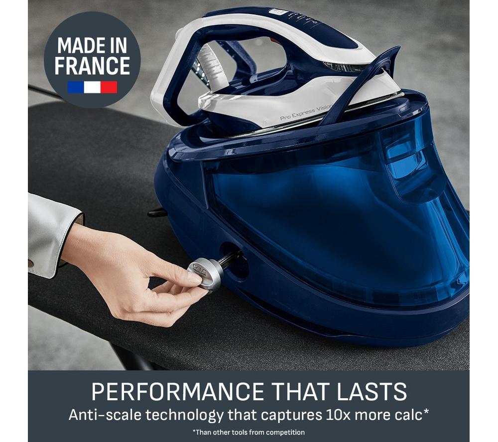 TEFAL Pro Express Vision GV9812 High Pressure Steam Generator Iron - Blue & White image number 8 of 9