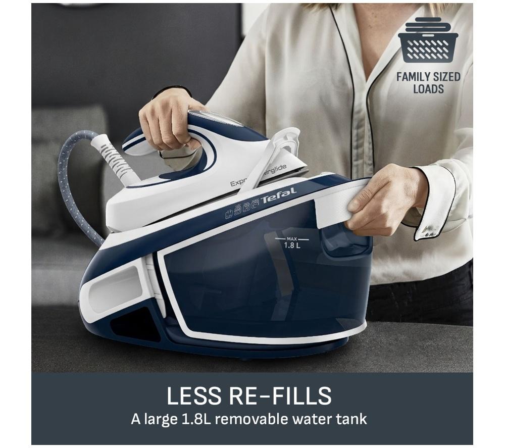 TEFAL Express Airglide SV8022 Steam Generator Iron - White & Blue image number 5 of 10