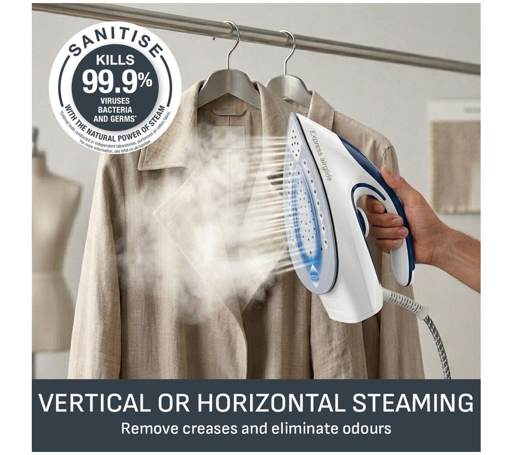 TEFAL Express Airglide SV8022 Steam Generator Iron - White & Blue image number 8 of 10