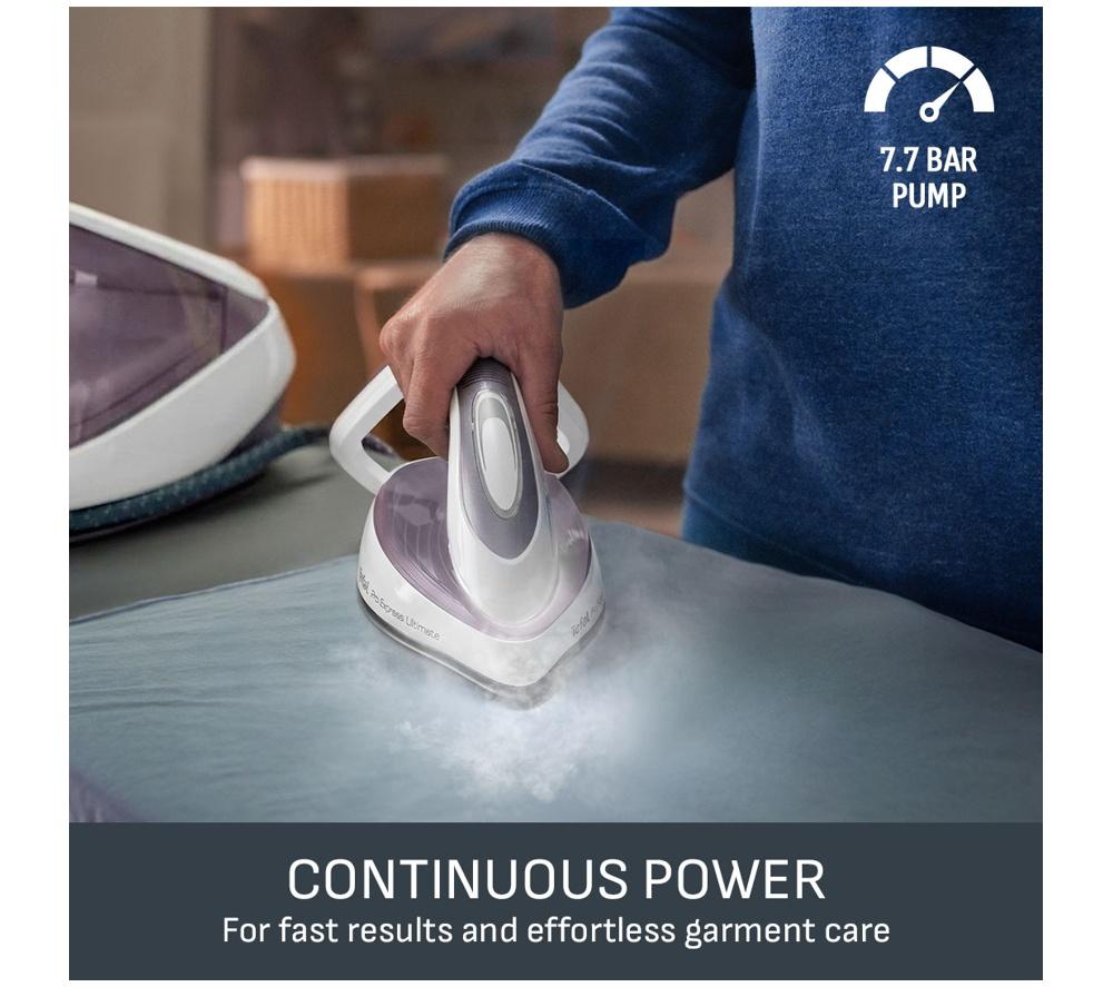 TEFAL Pro Express Ultimate II GV9713 Steam Generator Iron - White & Grey image number 4 of 10
