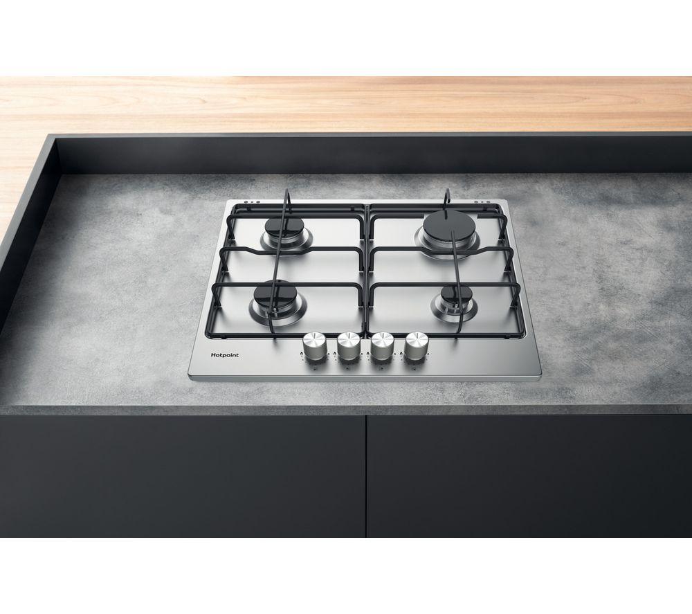 HOTPOINT PPH 60P F IX UK 59 cm Gas Hob - Stainless Steel image number 3 of 4