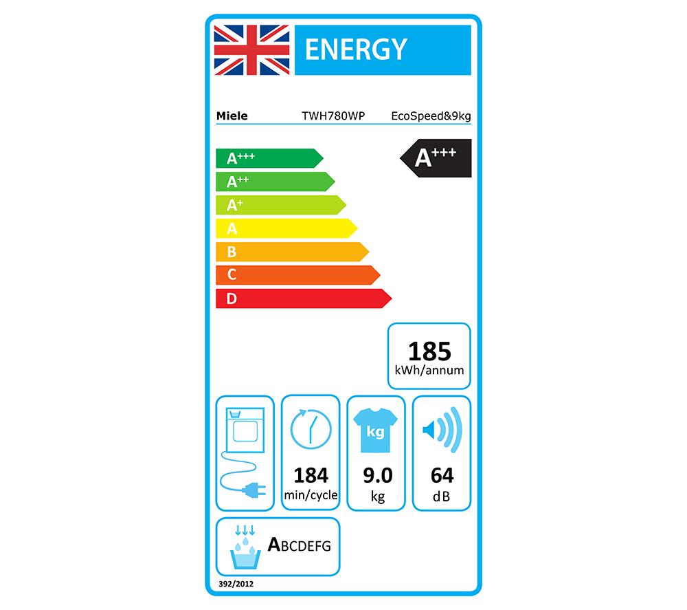 MIELE T1 EcoSpeed TWH780 WP WiFi-enabled 9 kg Heat Pump Tumble Dryer - White image number 20 of 20