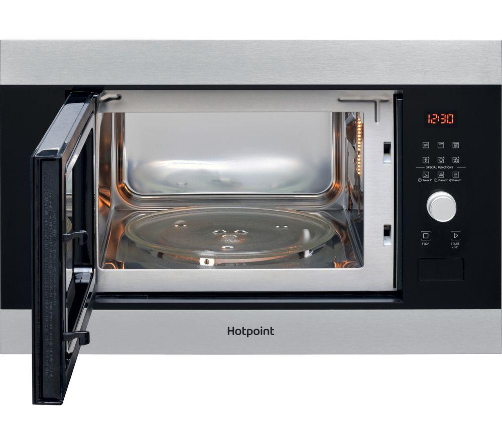 Microwave with built shop in toaster oven