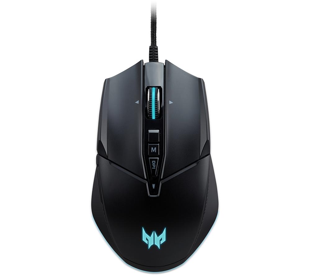 Acer Predator Cestus 335 Gaming Mouse 19,000 DPI, 400 IPS Tracking, 10 Programmable Buttons, 0.5 ms Response Time, RGB Lighting, Black,GP.MCE11.01Q
